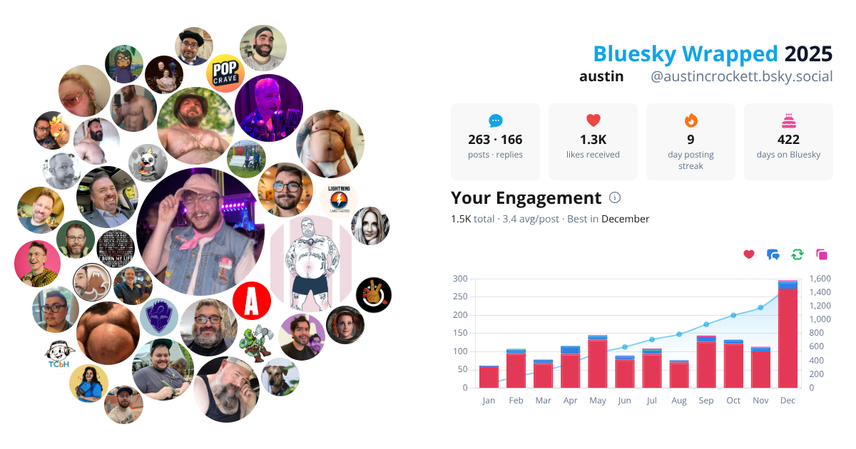 Your Bluesky Wrapped 2025 preview