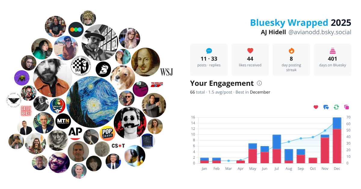 Your Bluesky Wrapped 2025 preview