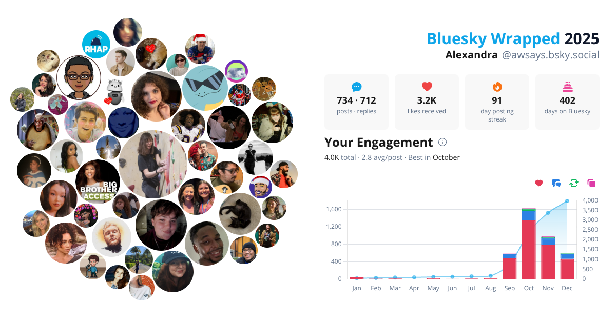 Your Bluesky Wrapped 2025 preview