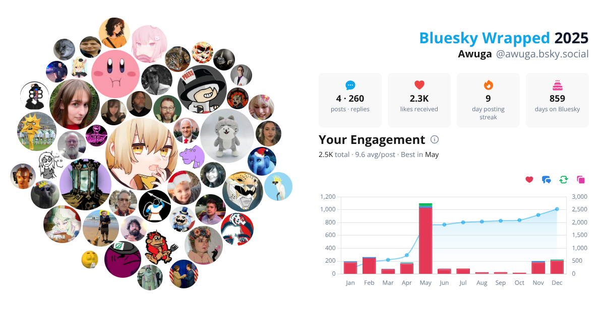Your Bluesky Wrapped 2025 preview