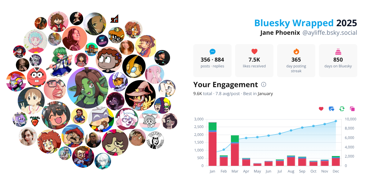 Your Bluesky Wrapped 2025 preview