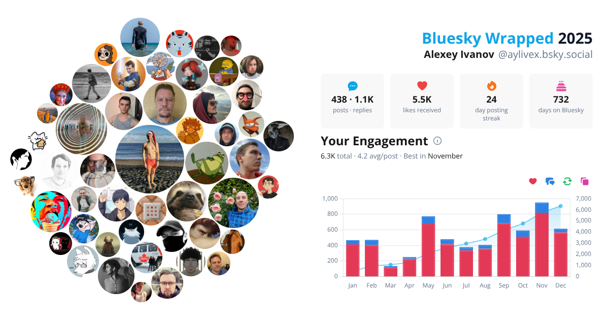 Your Bluesky Wrapped 2025 preview