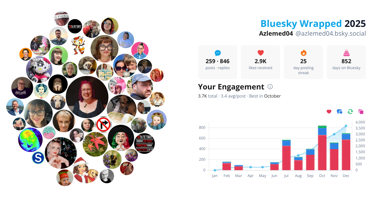 Your Bluesky Wrapped 2025 preview