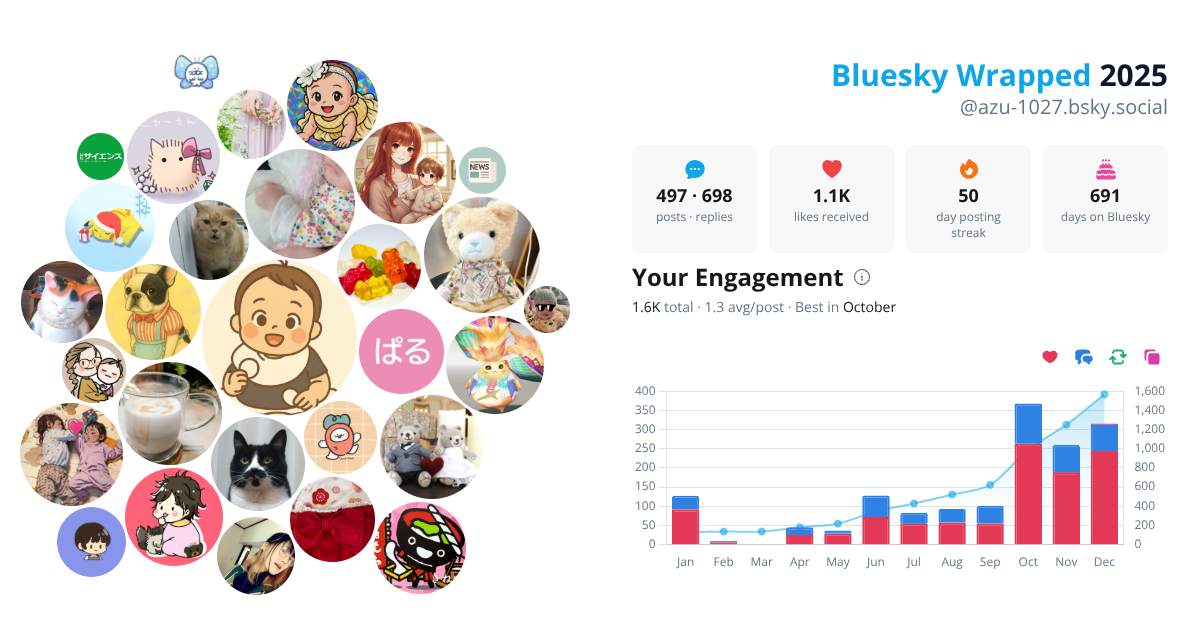 Your Bluesky Wrapped 2025 preview