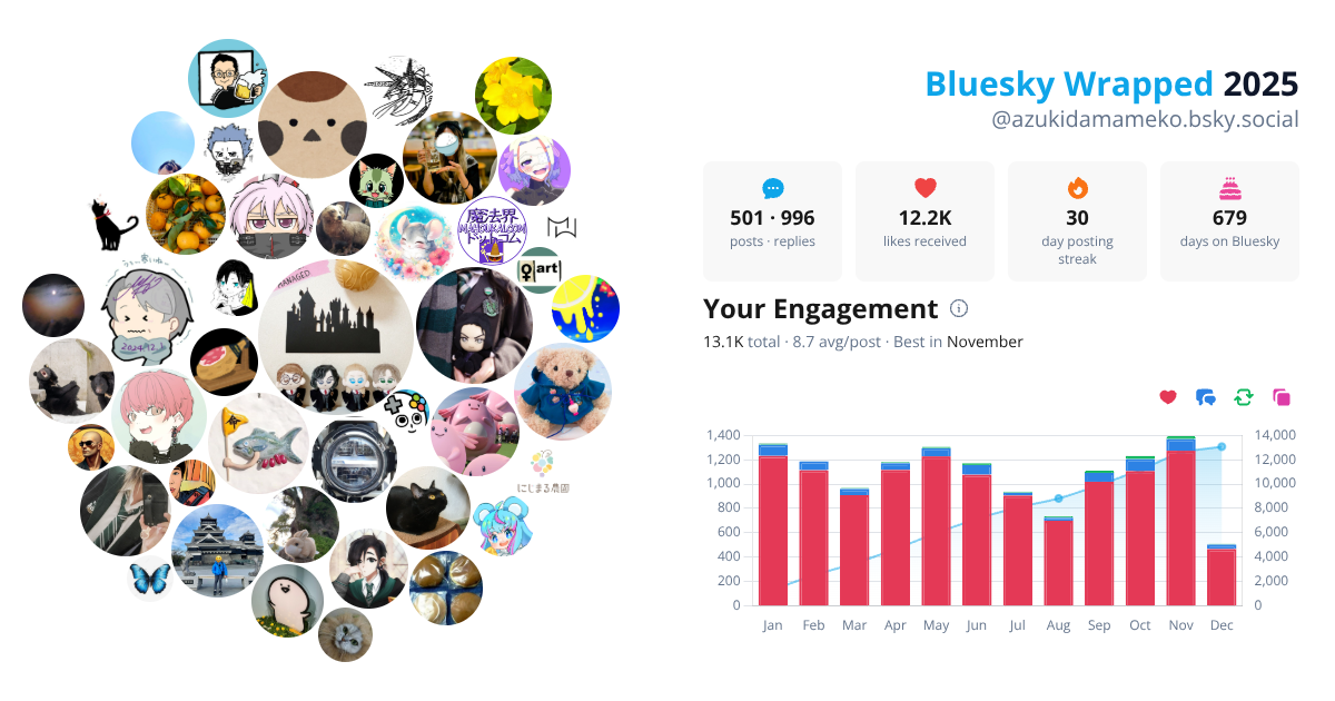 Your Bluesky Wrapped 2025 preview