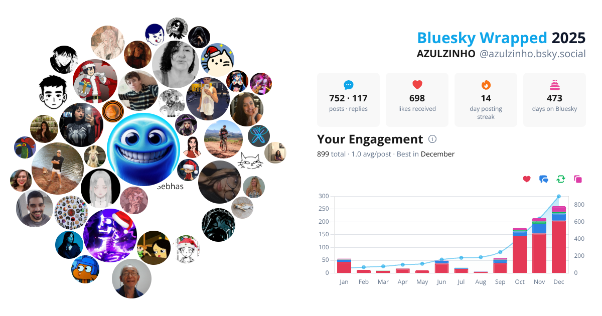Your Bluesky Wrapped 2025 preview