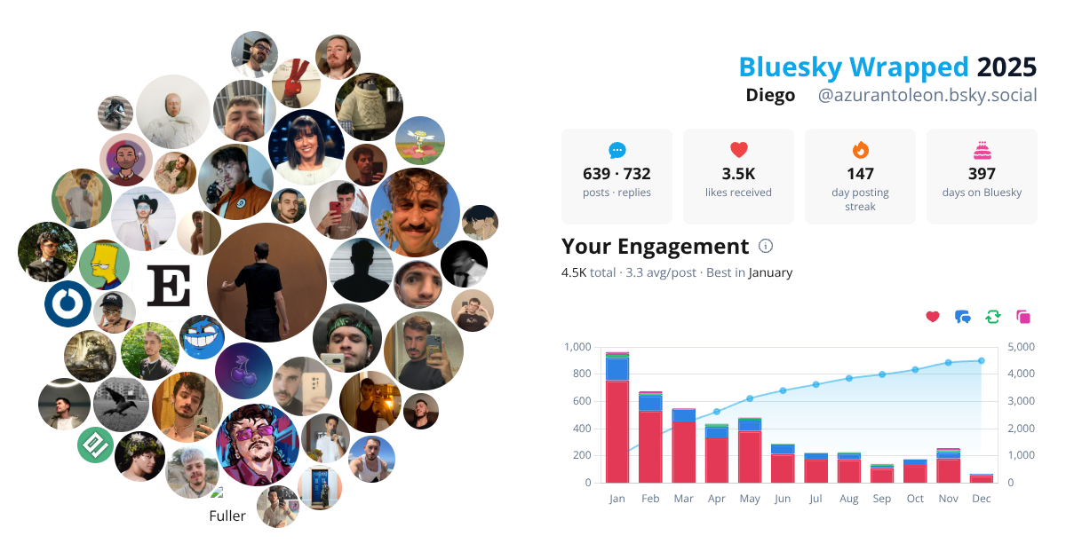 Your Bluesky Wrapped 2025 preview