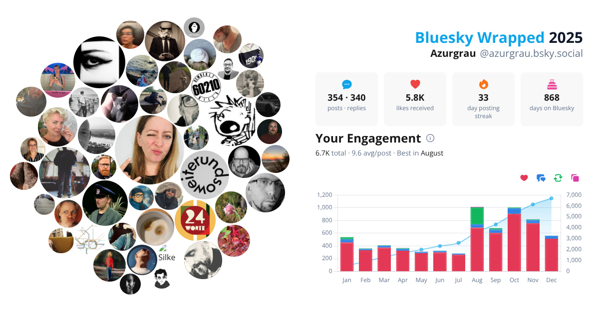 Your Bluesky Wrapped 2025 preview