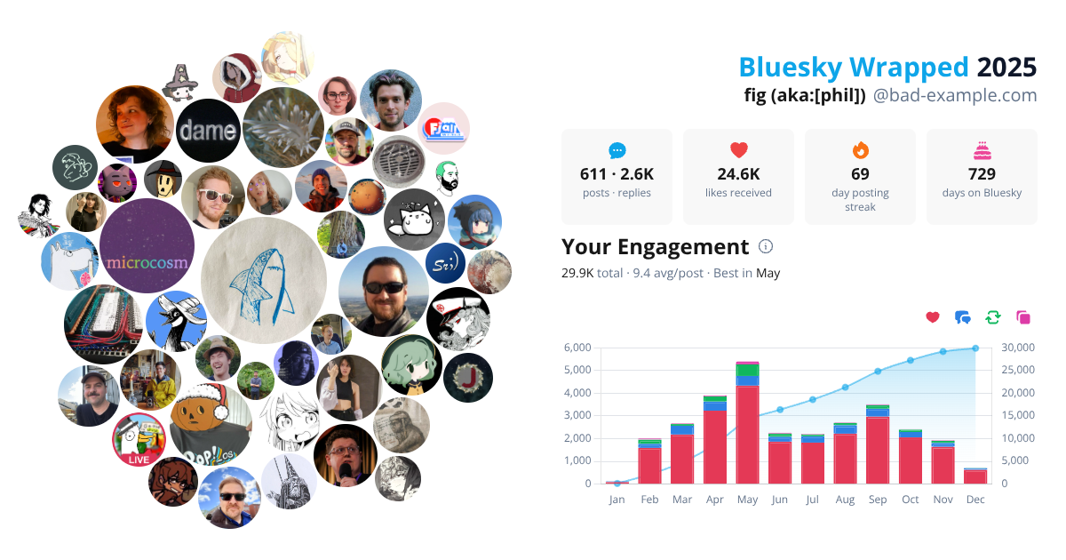 Your Bluesky Wrapped 2025 preview