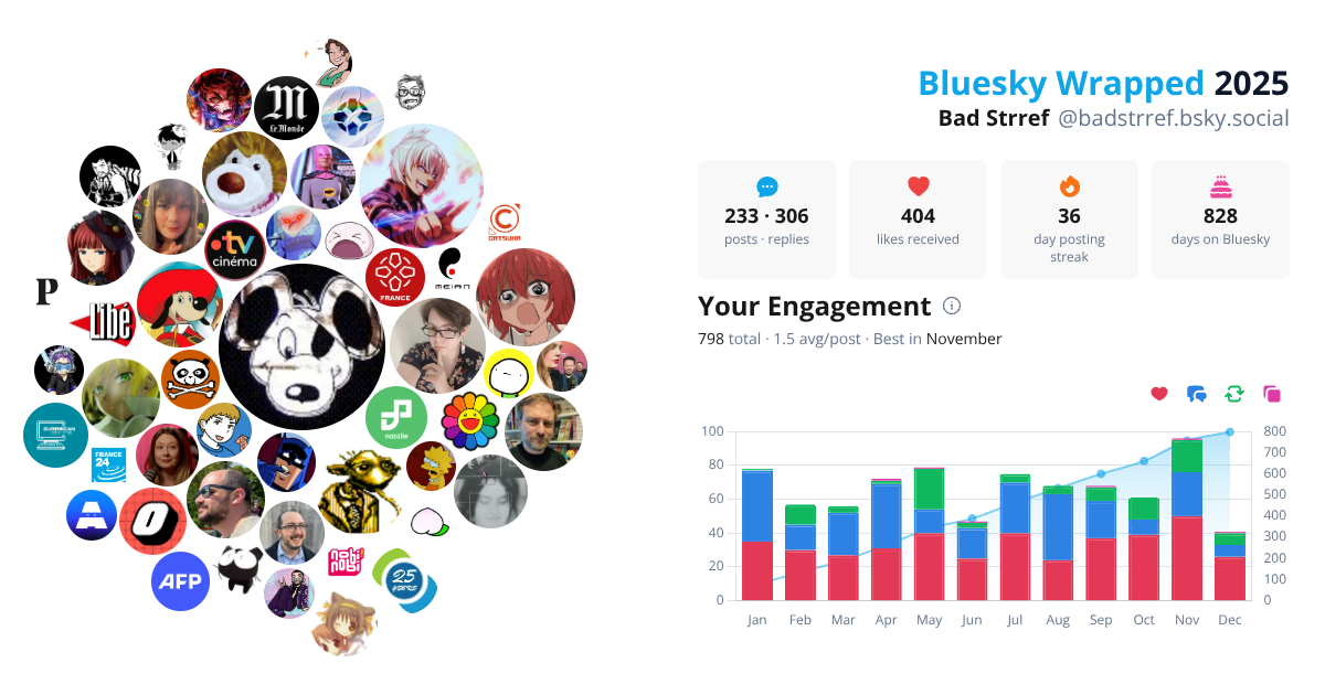 Your Bluesky Wrapped 2025 preview