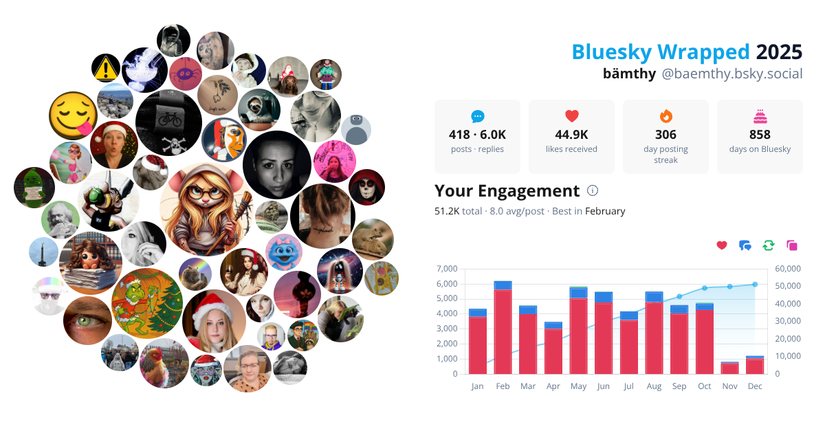 Your Bluesky Wrapped 2025 preview