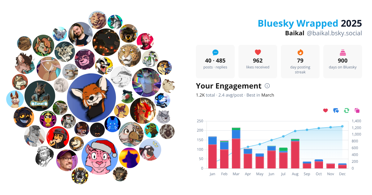 Your Bluesky Wrapped 2025 preview