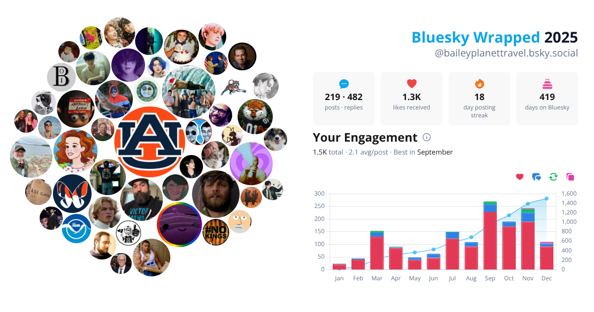 Your Bluesky Wrapped 2025 preview