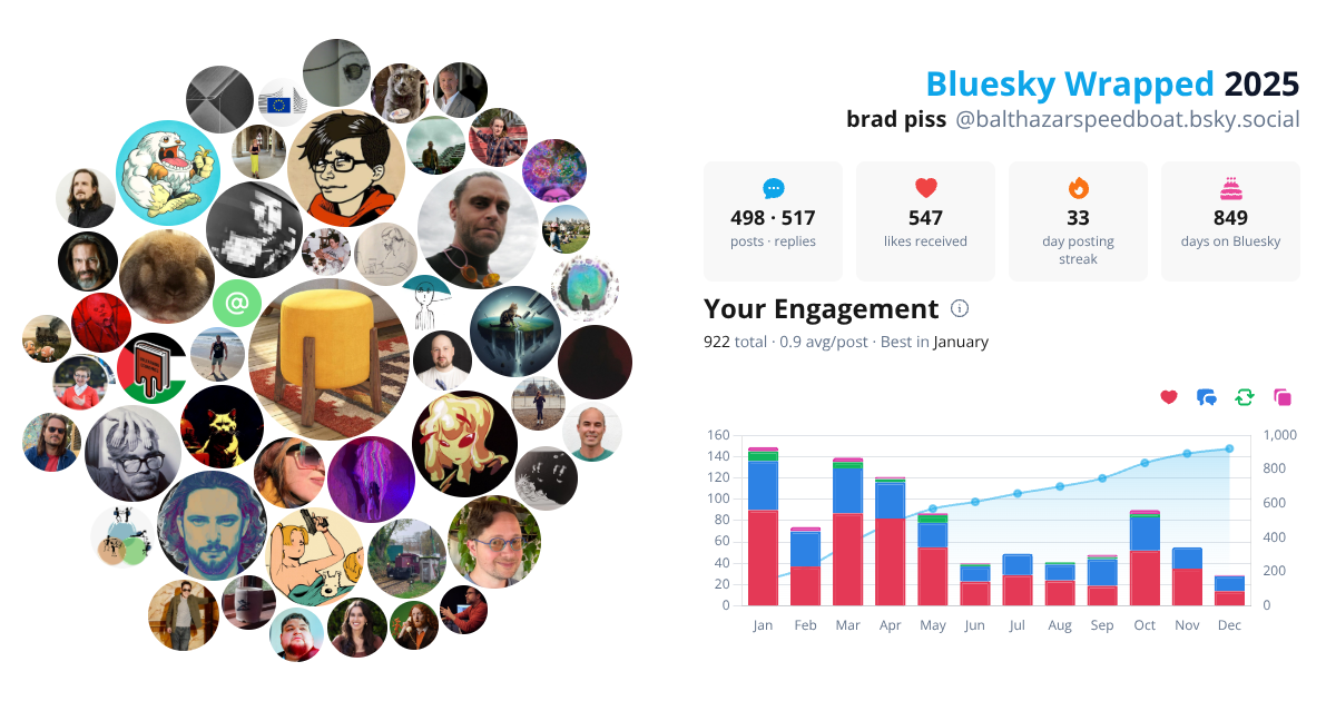 Your Bluesky Wrapped 2025 preview