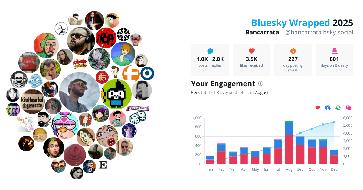 Your Bluesky Wrapped 2025 preview