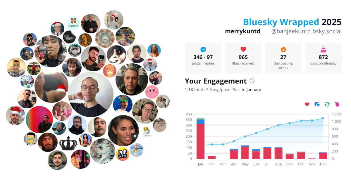 Your Bluesky Wrapped 2025 preview