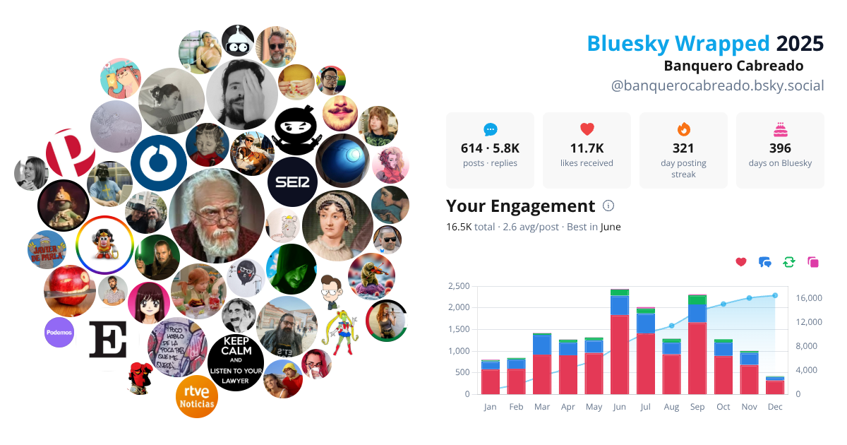 Your Bluesky Wrapped 2025 preview