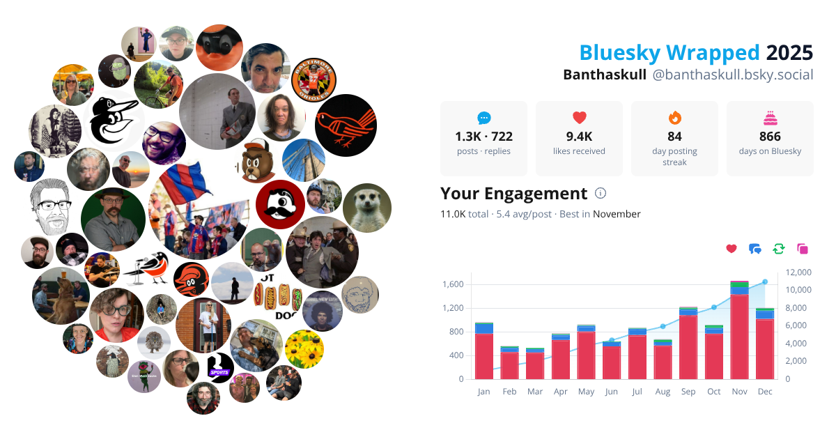 Your Bluesky Wrapped 2025 preview