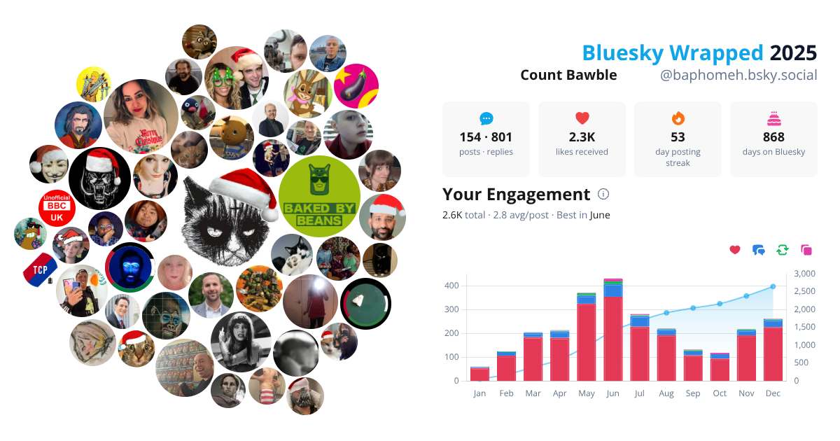 Your Bluesky Wrapped 2025 preview