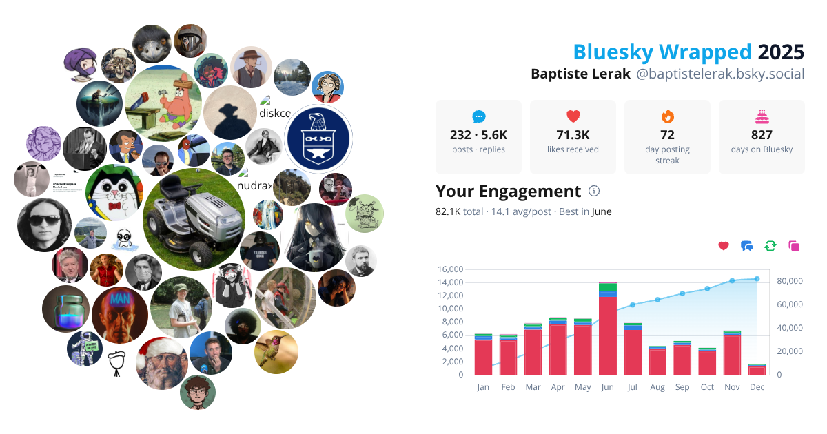 Your Bluesky Wrapped 2025 preview