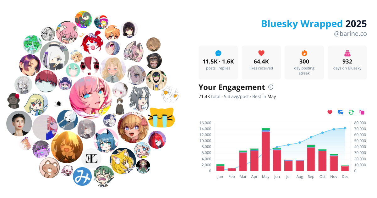 Your Bluesky Wrapped 2025 preview