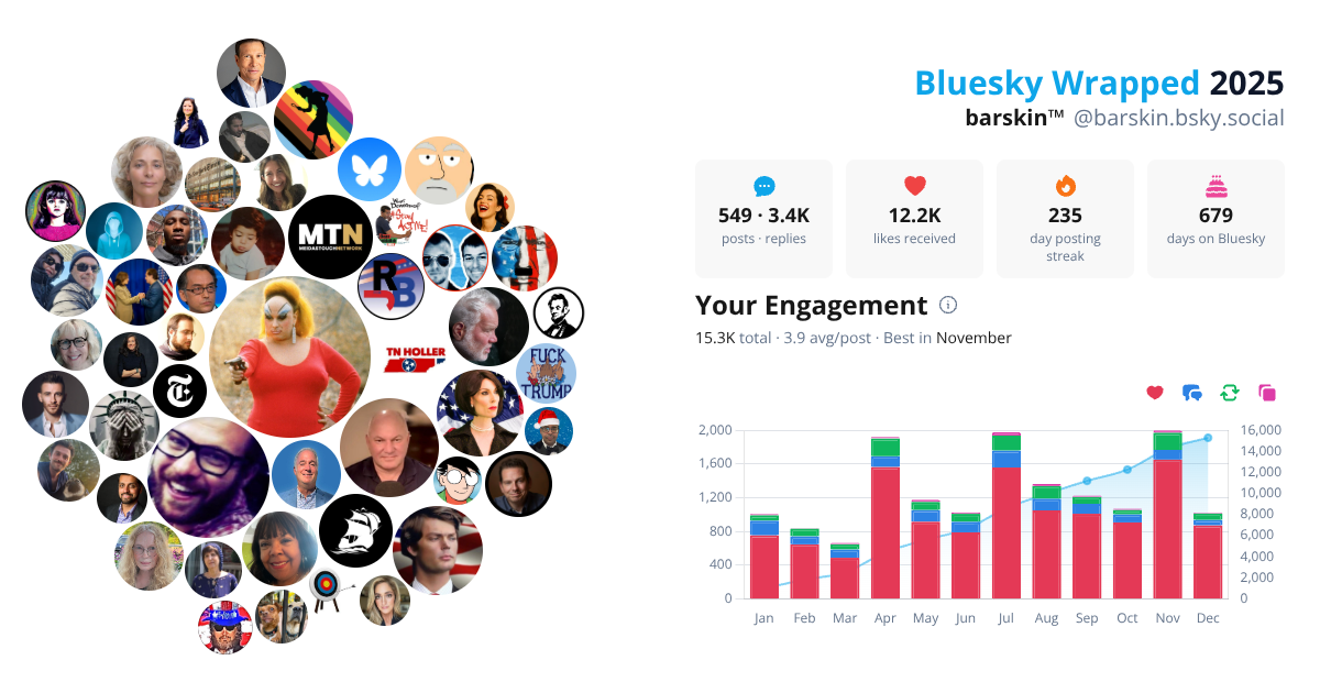 Your Bluesky Wrapped 2025 preview