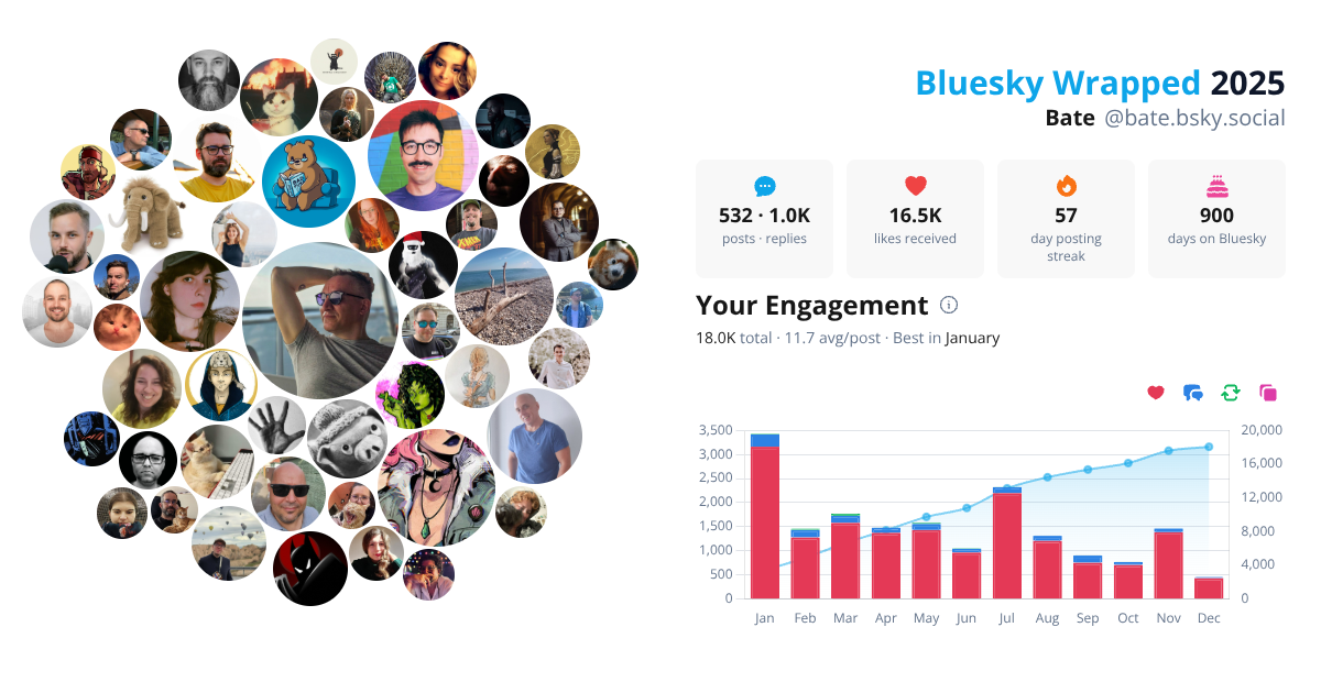 Your Bluesky Wrapped 2025 preview