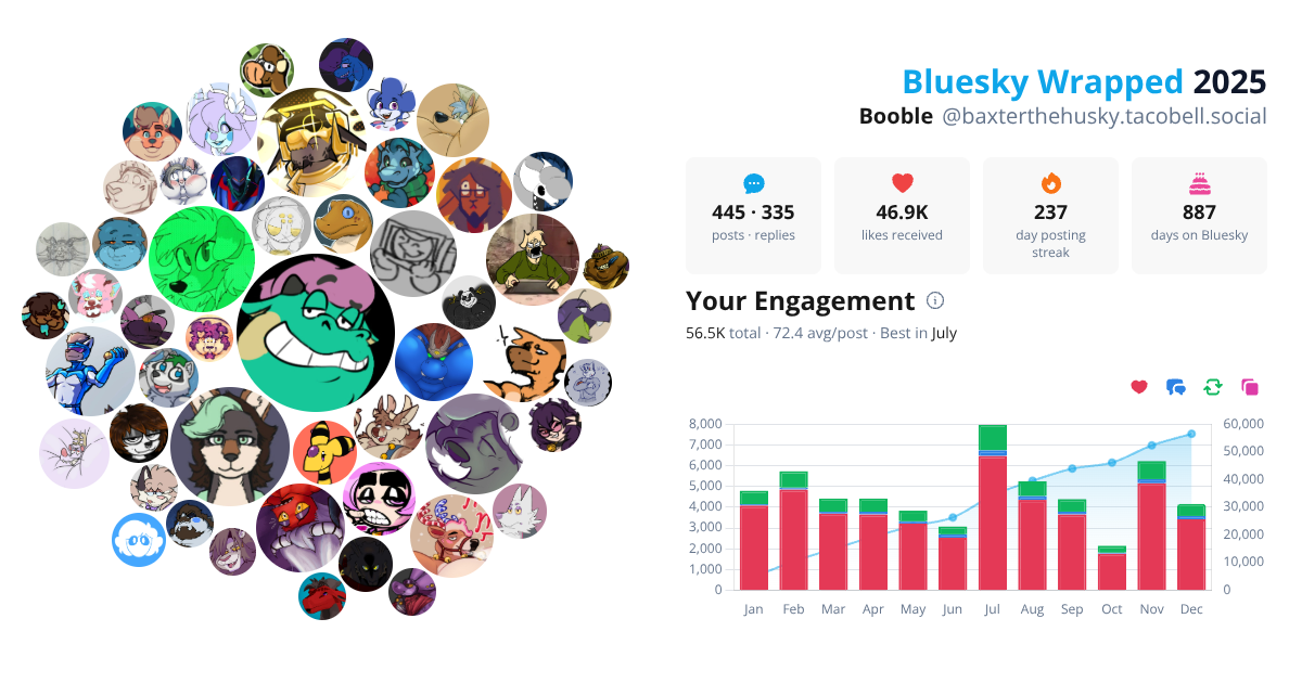 Your Bluesky Wrapped 2025 preview