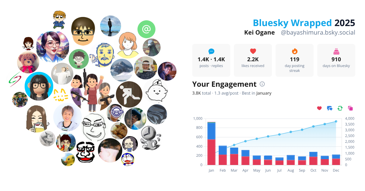 Your Bluesky Wrapped 2025 preview
