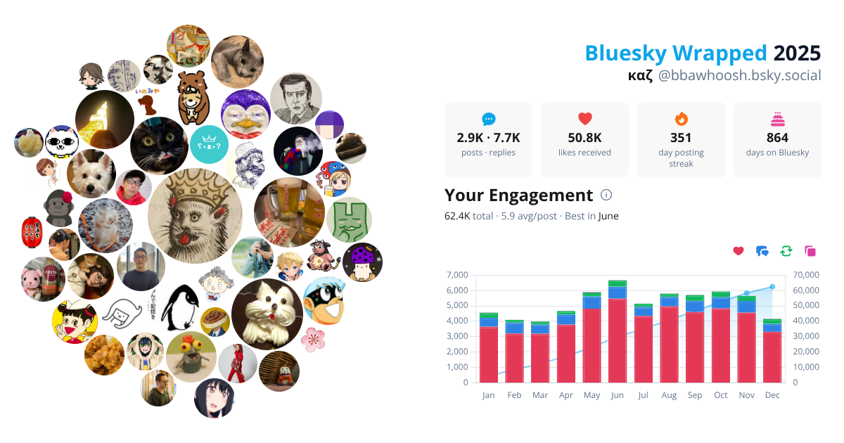 Your Bluesky Wrapped 2025 preview