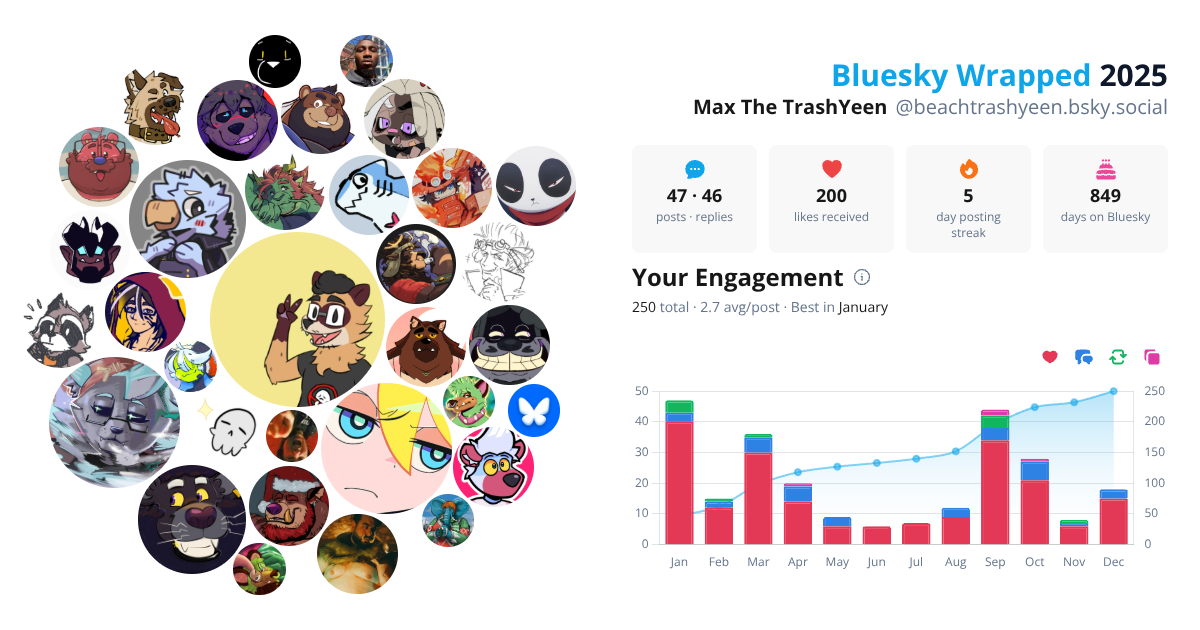 Your Bluesky Wrapped 2025 preview