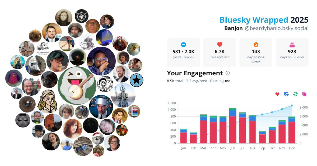Your Bluesky Wrapped 2025 preview