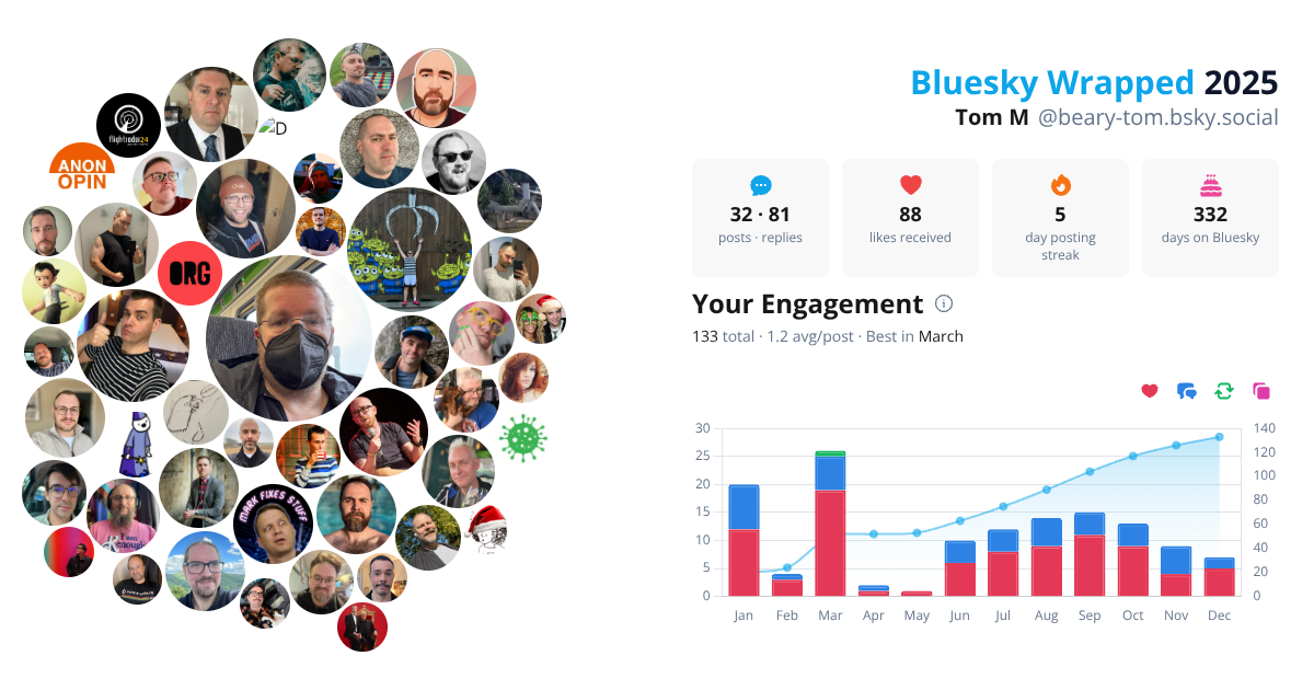 Your Bluesky Wrapped 2025 preview