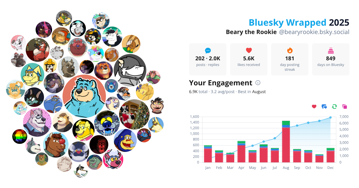 Your Bluesky Wrapped 2025 preview