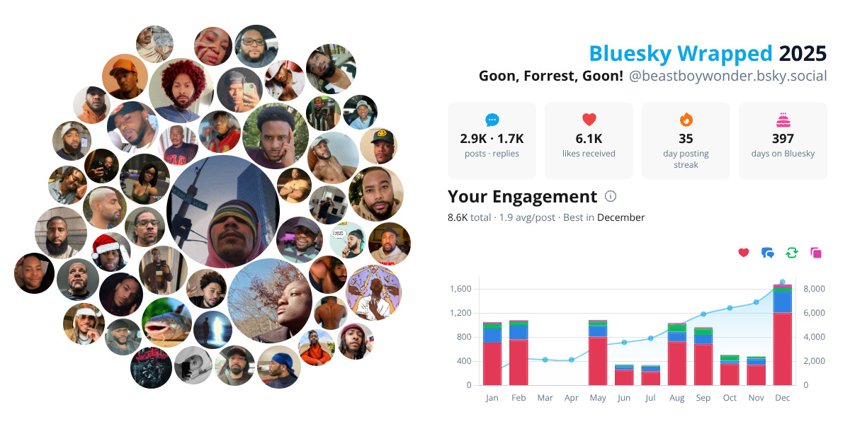 Your Bluesky Wrapped 2025 preview