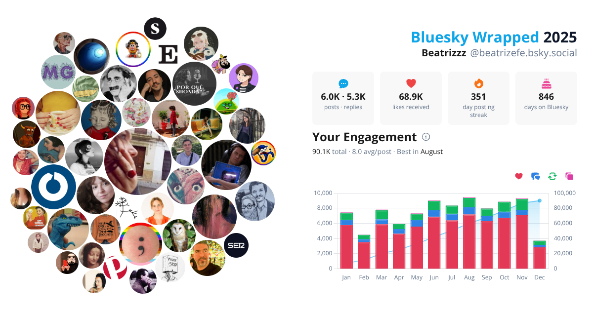 Your Bluesky Wrapped 2025 preview