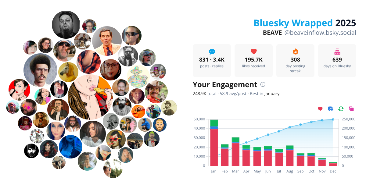 Your Bluesky Wrapped 2025 preview