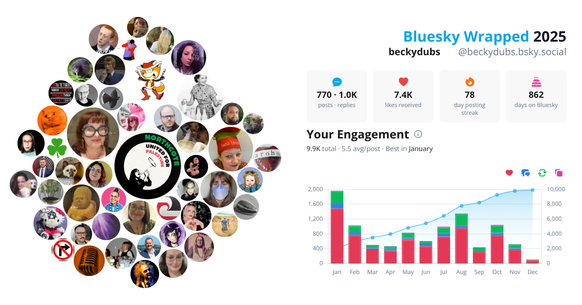 Your Bluesky Wrapped 2025 preview