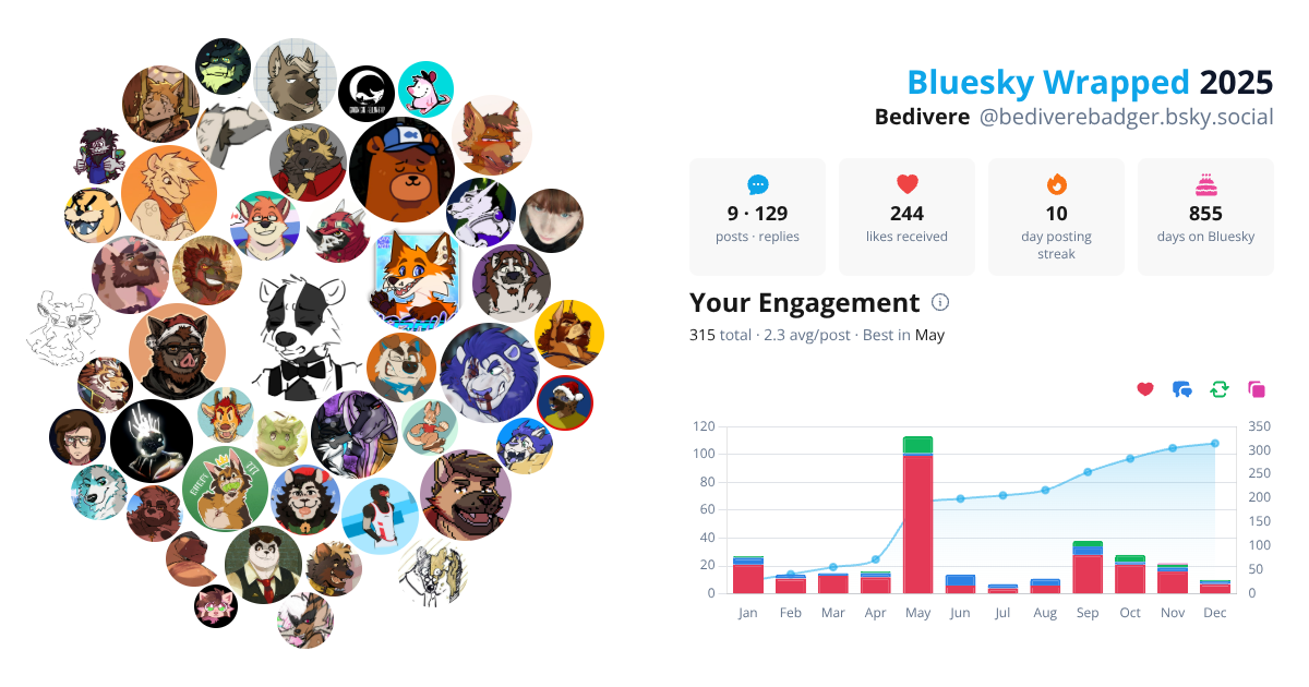 Your Bluesky Wrapped 2025 preview