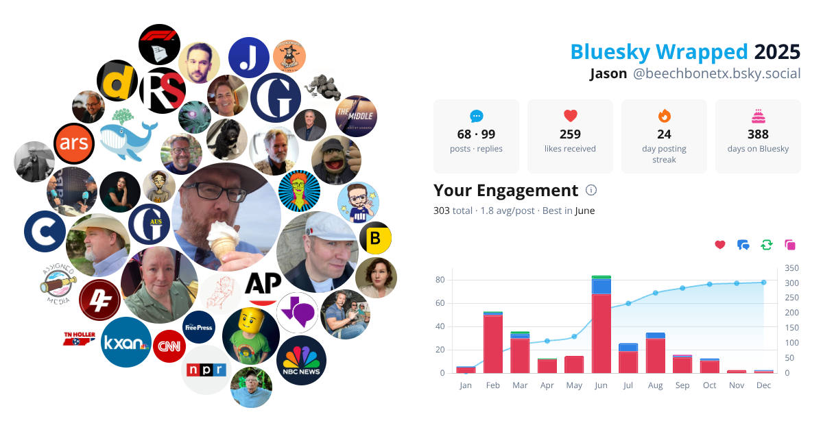 Your Bluesky Wrapped 2025 preview