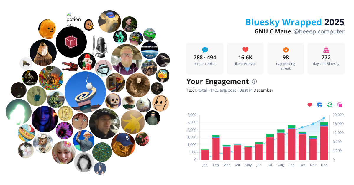 Your Bluesky Wrapped 2025 preview