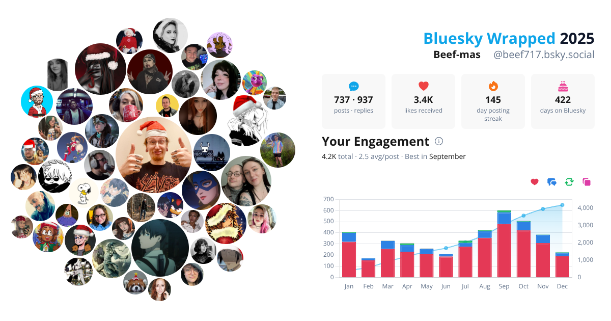 Your Bluesky Wrapped 2025 preview