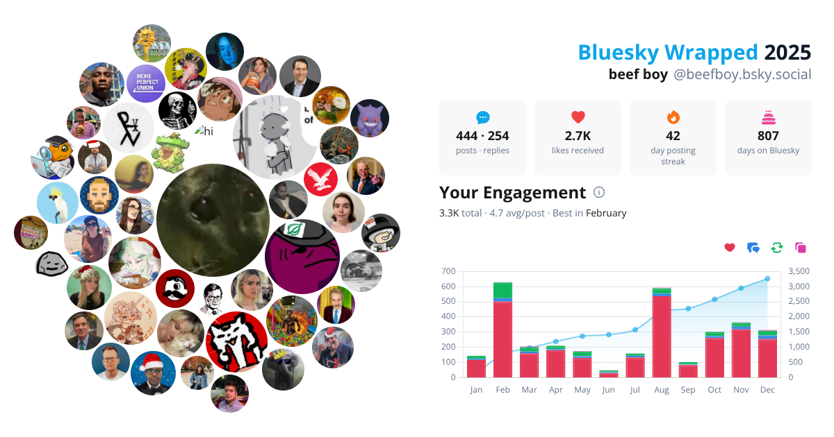 Your Bluesky Wrapped 2025 preview