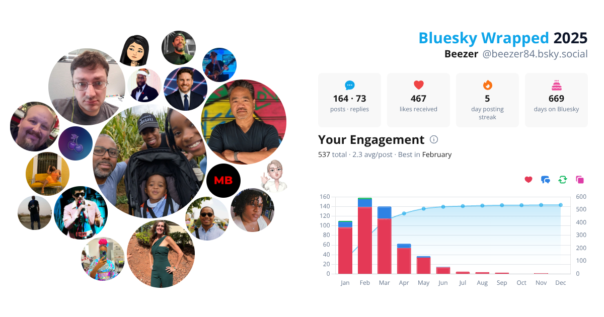 Your Bluesky Wrapped 2025 preview