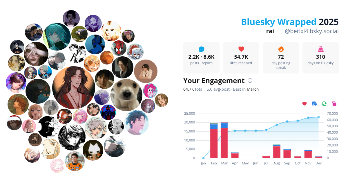 Your Bluesky Wrapped 2025 preview