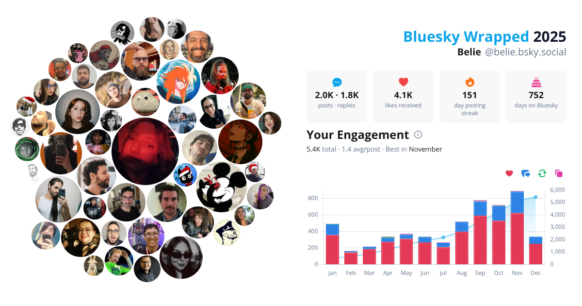 Your Bluesky Wrapped 2025 preview