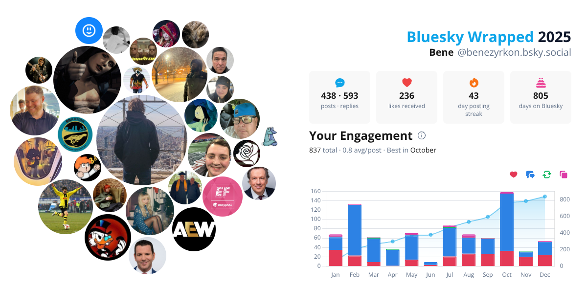 Your Bluesky Wrapped 2025 preview