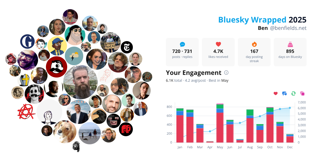 Your Bluesky Wrapped 2025 preview