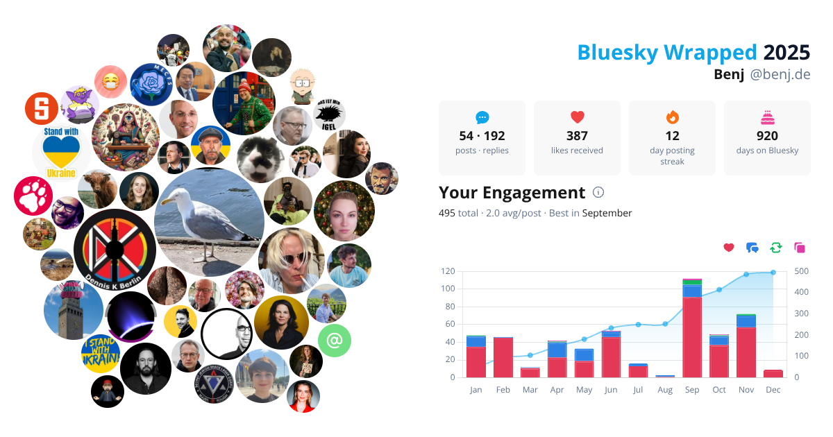 Your Bluesky Wrapped 2025 preview