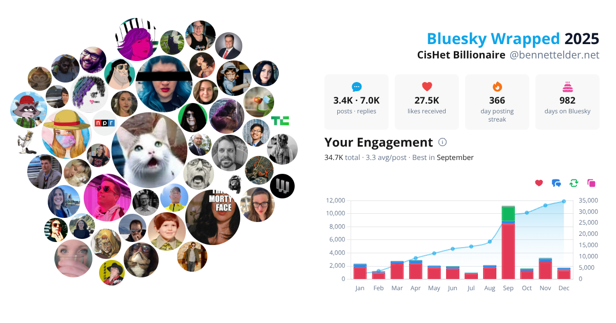 Your Bluesky Wrapped 2025 preview